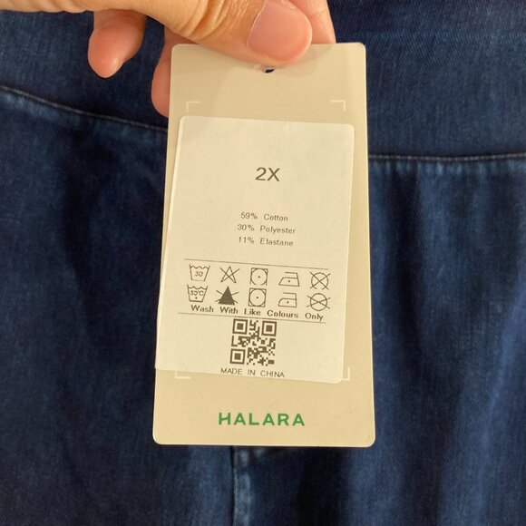 HALARA Dark Blue Denim Capris - Picture 4 of 11